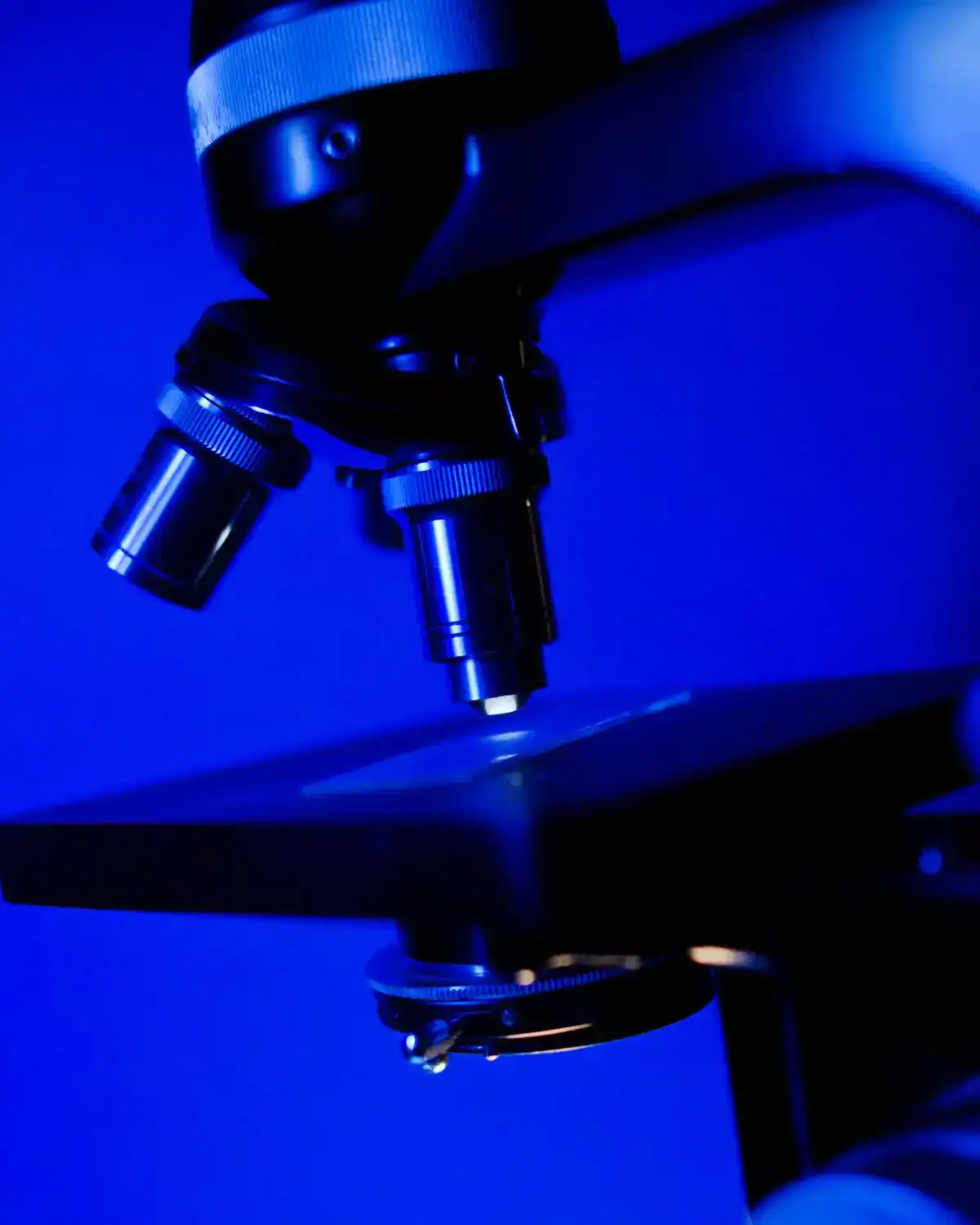 Advanced medical research microscope used in clinical studies to accelerate MedTech innovations and improve healthcare solutions.